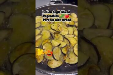 Italian style mixed vegetables 💛 | Cook with Yayu | #shorts #italianfood #cooking