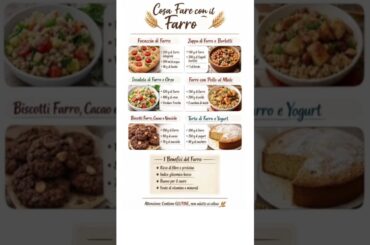 6 Idee con Farro 🌾 #farro #alimentazionesana #shorts