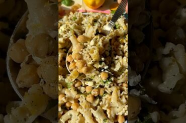 Lemon Pasta Salad with Marinated Chickpeas