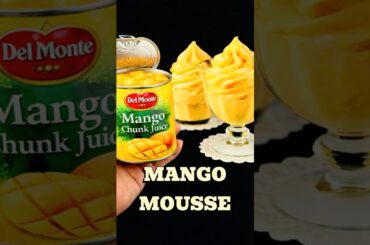 ITALIAN DESSERT in 5 Minutes! Mango Mousse Without an Oven #shorts