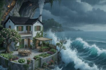 🌧️Stormy Day Routine at My Seaside Cottage 🌊 | Slow Living, Craft & Italian Cooking ,ghibli asmr