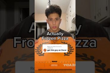 Eating a FROZEN Pizza