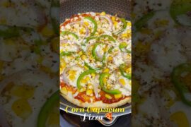 Cheese Corn Sooji Pizza | ❌Maida ❌Oven | Pizza Recipe #pizza #food #viral