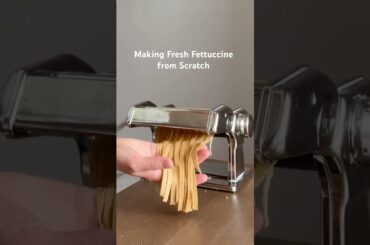 Homemade Fettuccine & Lemony Roasted Asparagus 🌿#pasta