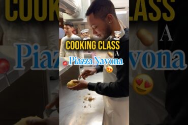 COOKING CLASS A ROMA! 👩🏻‍🍳👨🏽‍🍳😍 #shorts