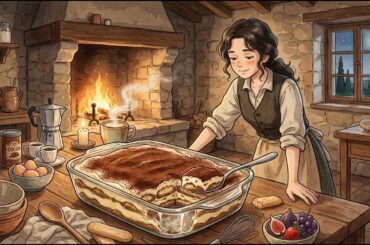 Cozy Italian Night Routine: Making Tiramisu | Cinematic Moka Pot Sounds | Ghibli Style ASMR