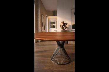 ORA Walnut Dining Table | Italian Sculptural Design
