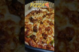 Pizza🍕in Air fryer😋|Chicken Pizza  @AruvisCulinary#shorts #viral #pizza  #food #cooking #recipe