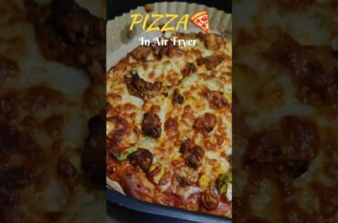 Pizza🍕in Air fryer😋|Chicken Pizza  @AruvisCulinary#shorts #viral #pizza  #food #cooking #recipe