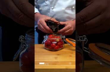 Tomates cherry en conserva estilo chef 🍅✨ #receta #cocina