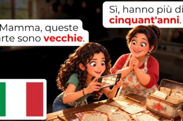 🇮🇹 15 Italian Recipe Card Conversations | Mother & Daughter | A1-A2 Beginners 🍝