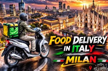 Food Delivery Italy Milan Streets 🇮🇹 | How Much Euro You can Earn | Pakistani on Motorcycle