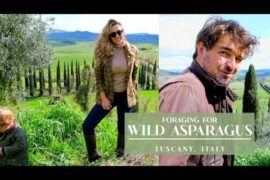 FORAGING & COOKING WILD ASPARAGUS PASTA with my Italian husband in our home in Tuscany, Italy