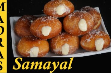 Cream Filled Italian Donuts | Bombolini Recipe in Tamil