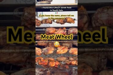 South Italy street food 🇮🇹🔥 meat spinning on a wheel #palermo #fooditaly #meat #italy #travel