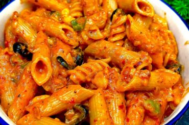 Creamy Red Sauce Wheat Pasta | Restaurant style red sauce pasta recipe | Italian tomato sauce pasta