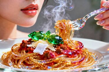 This GLASS Spaghetti ASMR Feels ILLEGAL🛑🍝😵