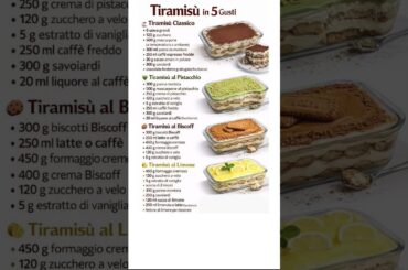 5 Tiramisù da Provare 🍰 #tiramisù #dolci #ricette