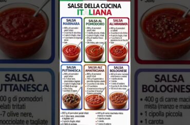 ‼️Le più classiche salse della cucina italiana ‼️ #salsa #italianfood #shorts