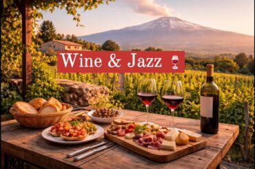 1 Hour Relaxing Jazz by the Vineyard | Sunset Wine & Italian Countryside Ambience 🍷✨
