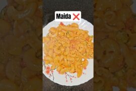 Pink Sauce Pasta😉 #withoutmaida#healthy#Macroni#foodie#viral#trending#shorts#shortsfeed#ytshorts