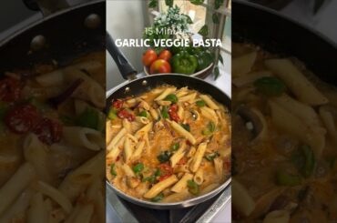 Garlic Veggie Pasta (High Protein)🍝