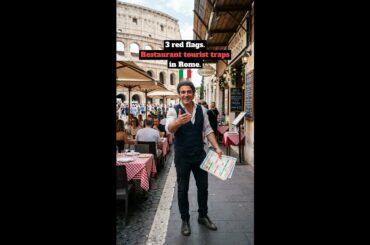 🚩 Restaurant Red Flags in Rome #rome #italy #traveltips #shorts