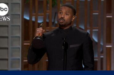 Michael B. Jordan wins Oscar for best actor for 'Sinners'