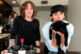 we made pasta and drank wine