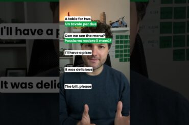 Useful Italian phrases for the restaurant! 🍝 🇮🇹 #italianlanguage #learnitalian #italian #shorts