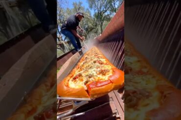 50FT Stuffed Cinnamon Garlic Baguette with Sausage & Mozzarella 🥖🔥