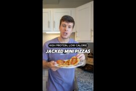 Jacked Mini Pizzas High Protein Snack Recipe #shorts