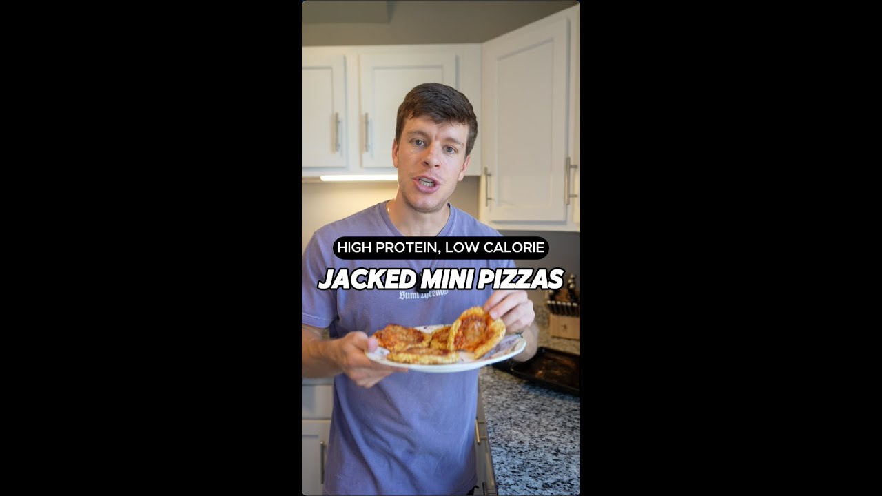 Jacked Mini Pizzas High Protein Snack Recipe #shorts Jacked Mini Pizzas High Protein Snack Recipe #shorts
