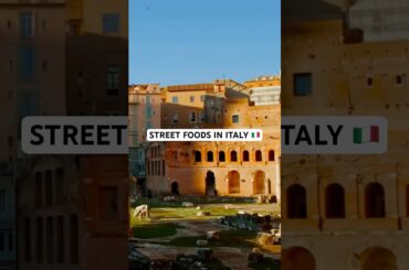 Top Notch Street Foods In Italy
