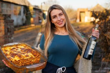 Cooking Village Lasagna Better Than an Italian Chef 🍝 | Relaxing Cooking ASMR