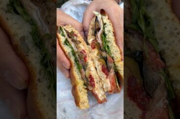 Italian Sandwich + Italian Wine = Zero Regrets 📍 All'Antico Vinaio #shorts