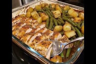 🍗🥔 Easy Italian Chicken, Potatoes & Green Beans (One-Pan Dinner!)