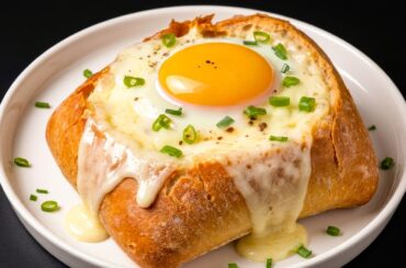 A famous Italian recipe that has won everyone's heart! Baked mini ciabattas with egg. So delicious!