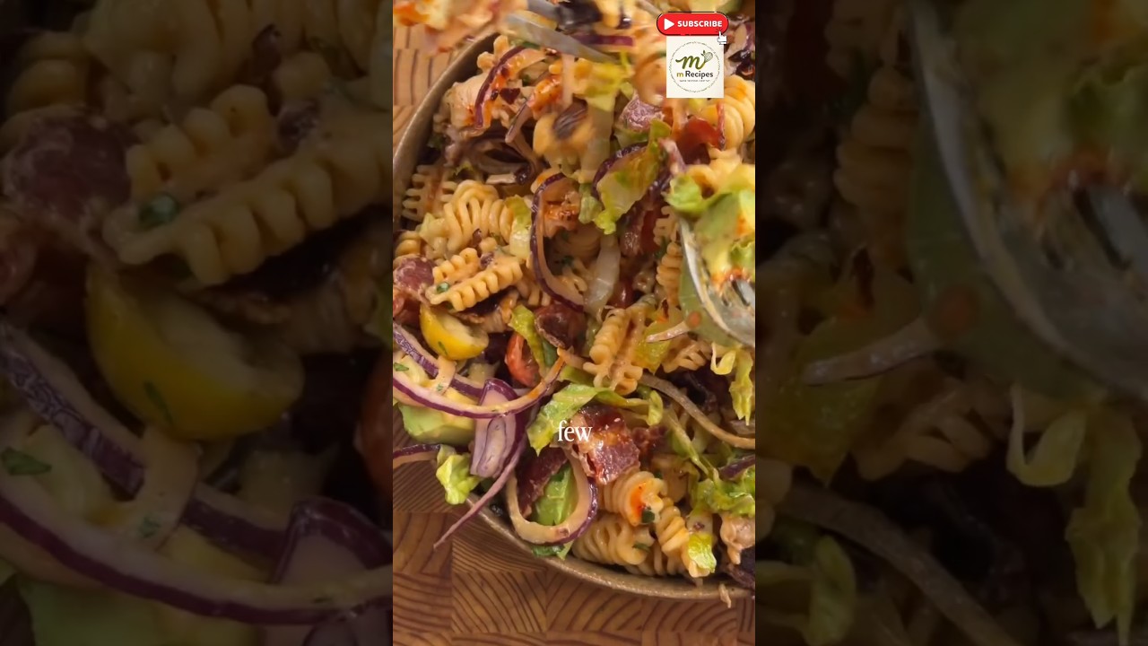 Chili Crisp California Club Pasta Salad โค๏ธ๐๐ฅ Recipe in description ๐#foodie Chili Crisp California Club Pasta Salad โค๏ธ๐๐ฅ Recipe in description ๐#foodie