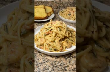 This Shrimp Linguine is one of the most delicious and easiest pasta dishes ever! 🍤😮‍💨🔥#shrimp