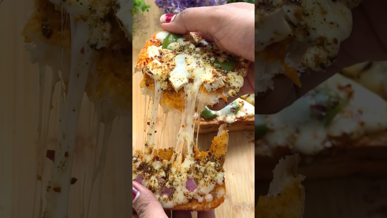 Easy Bread Pizza Recipe in 10 Minutes | No Oven Veg Bread Pizza | #youtubeshorts #shorts #trending Easy Bread Pizza Recipe in 10 Minutes | No Oven Veg Bread Pizza | #youtubeshorts #shorts #trending