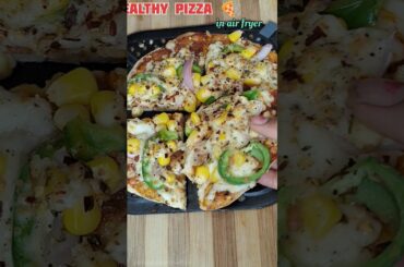 air fryer recipe part3 How to make Pizza in Air Fryer,No Oven Pizza Recipe #shorts#ytshorts #cooking