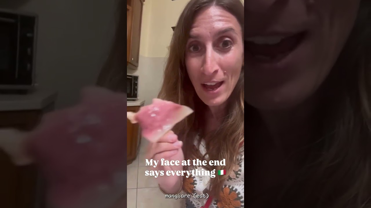 Eating cow tongue in Italy Eating cow tongue in Italy