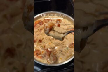 My viral Alfredo pasta.. but creamier 🤤🦐 if you love a super creamy pasta.. this is the one to try!!