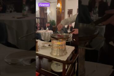 Filetto Flambé Table Service at Sabatini Restaurant in ##florence #italy #foodie #travel #restaurant