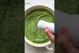 Creamy Lemony Greens Polenta with Crispy Beans - recipe below!