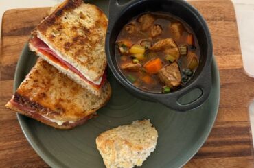 Pork and Bean Soup, Italian Melts, and Lemon Poppyseed Scones