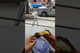 pov fresh Italian cannoli in nyc #nyc #italianfood #cannoli #cafe #brooklyn #foodie #citylife #food
