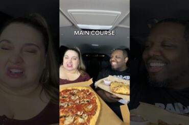 Hubby clearly has no trust! 😒#pizzahut #fastfood#pizza #foodchallenge #couple