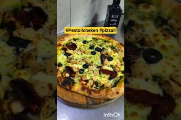##pesto!! cheken!! pizza!! best Italian #food!! #amazing pizza!!@kbfood vlog 🙏, pl 👍